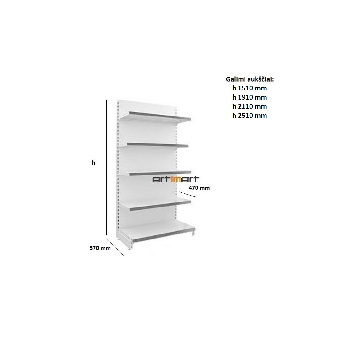 Metalinės lentynos prekybai L-A2