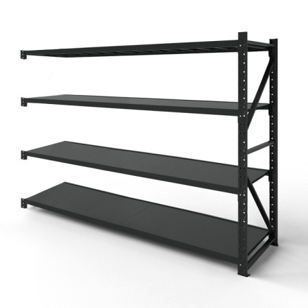 Metalinis sandėliavimo stelažas (juodas) 2000x2000x600 mm (prijungiamoji dalis)