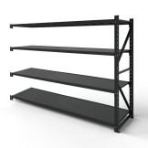 Metalinis sandėliavimo stelažas (juodas) 2000x2000x600 mm (prijungiamoji dalis)
