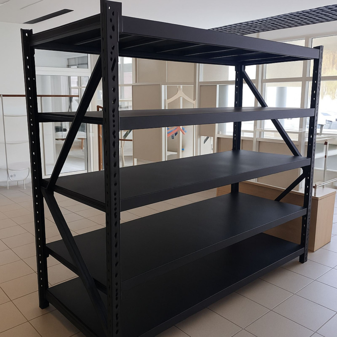Metalinis sandėliavimo stelažas (juodas) 2500x2000x600 mm