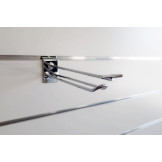 Dvigubas kabliukas į eurosieną su kainos laikikliu