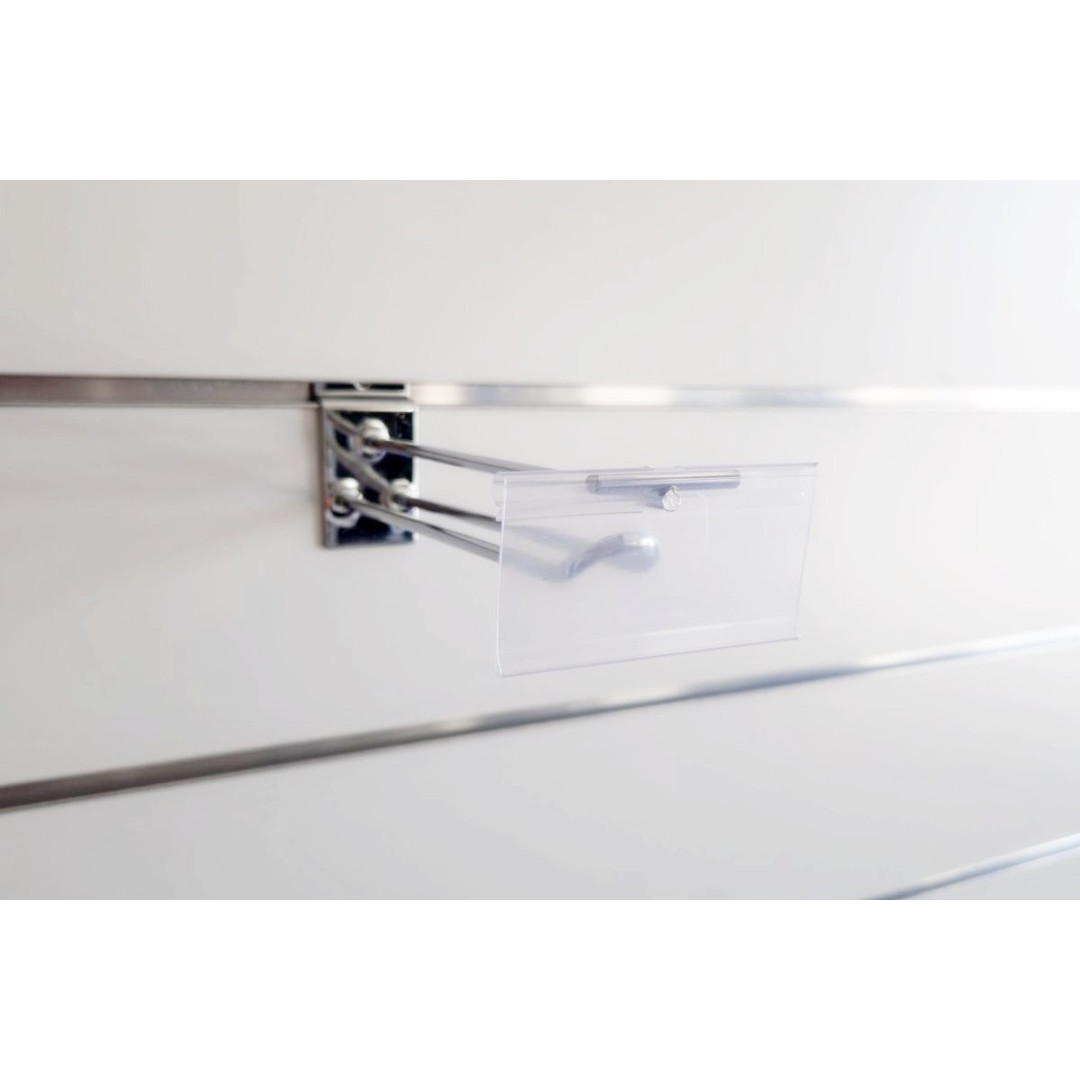 Dvigubas kabliukas į eurosieną su kainos laikikliu