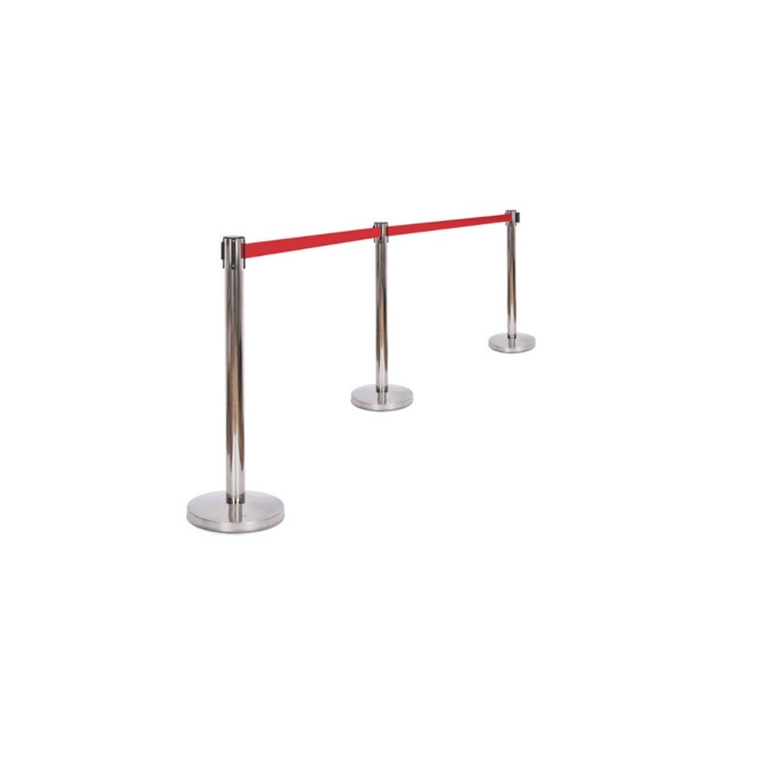 Juostinis eilių atitvaras Basic su raudona ištraukiama juosta