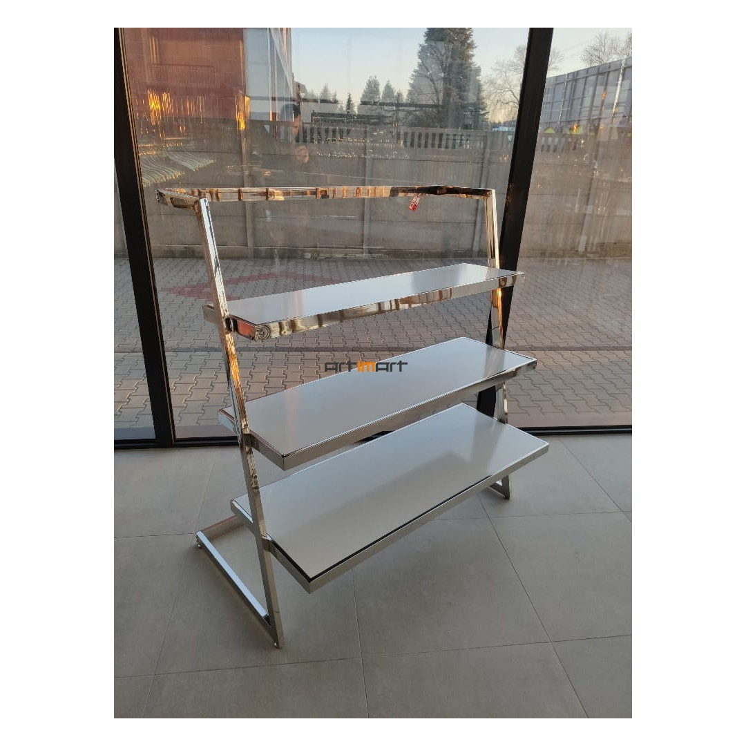 Vienpusė sidabro spalvos lentyna "PL.SILVER.2-W1" (po parodos)