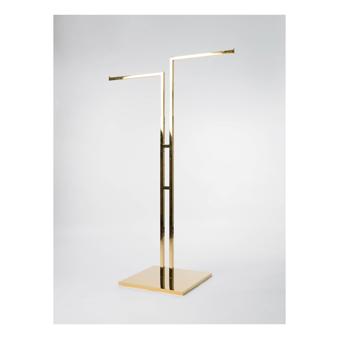 Drabužių kabykla dvišakė aukso spalvos "PL.GOLD.002"