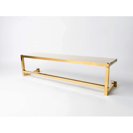 Sieninė kvadro lentyna su kabykla aukso spalvos PL.GOLD.9