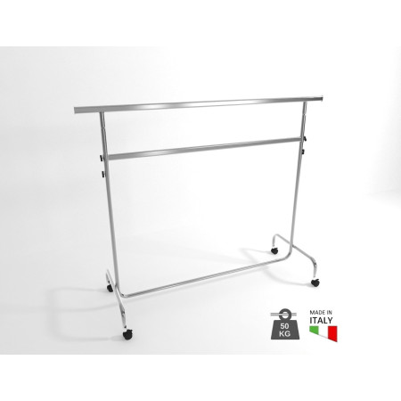 Drabužių kabykla ant ratukų (2 aukštų) (ST04)