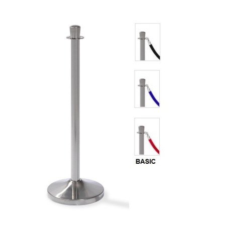 Virvinis eilių atitvaro stulpelis "Chromas-sidabras"