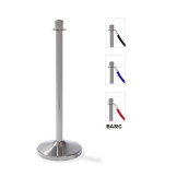 Virvinis eilių atitvaro stulpelis "Chromas-sidabras"