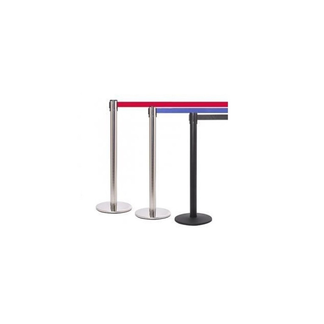 Juostinis eilių atitvaras "Black" su juoda ištraukiama juosta