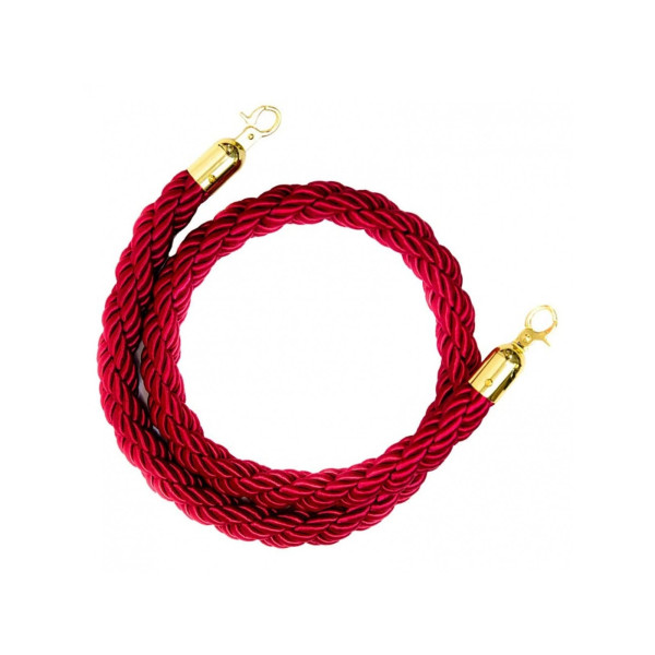 Virvė atitvarui raudona, pinta. Virvės ilgis 140 cm.