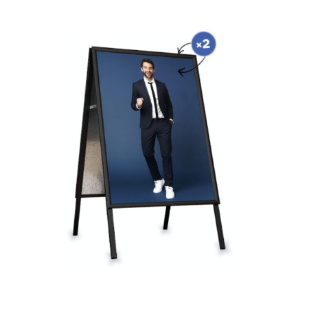 Reklaminis stendas juodas A1 (594*841 mm)