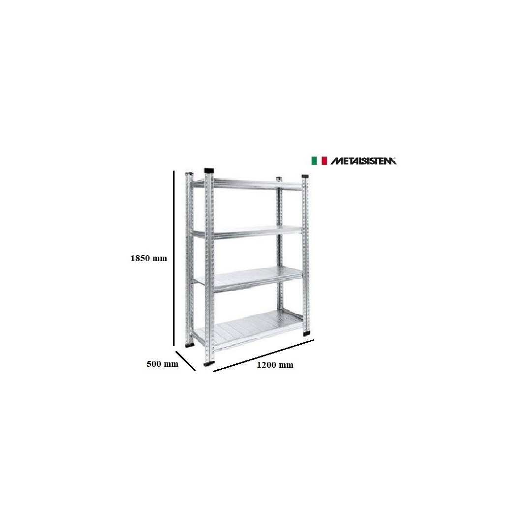 Sandėliavimo stelažas 1850x1200x500 mm su 4 lentynomis